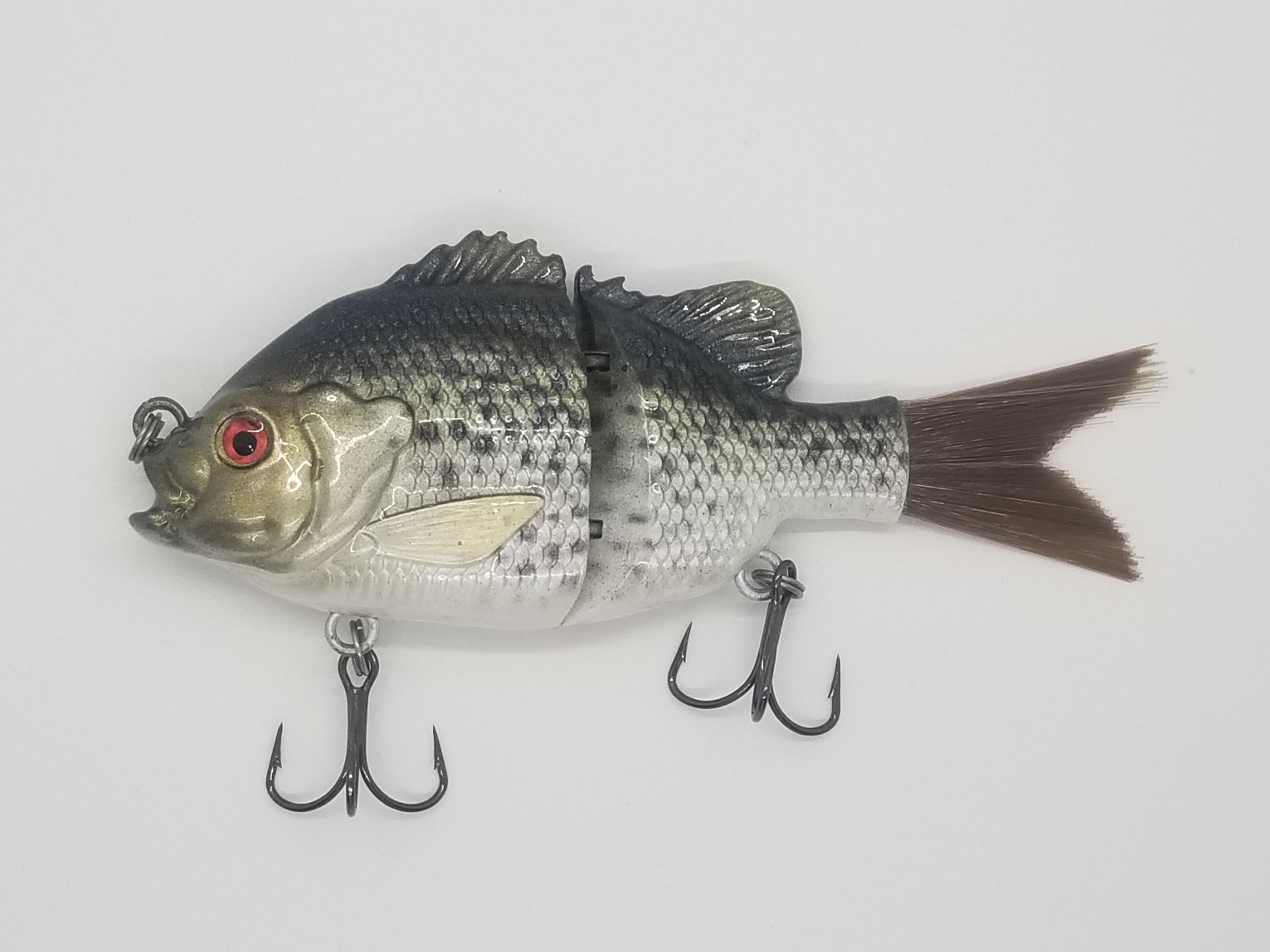 Crappie- 5 inch 1.3oz Sunfish Swimbait – JTB Custom Lures